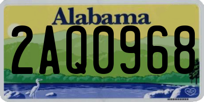 AL license plate 2AQ0968