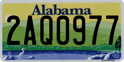 AL license plate 2AQ0977