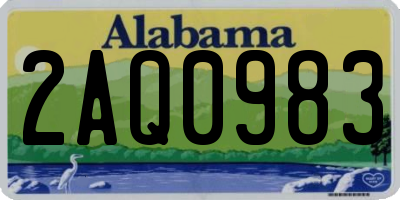 AL license plate 2AQ0983