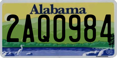 AL license plate 2AQ0984