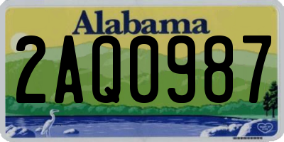 AL license plate 2AQ0987