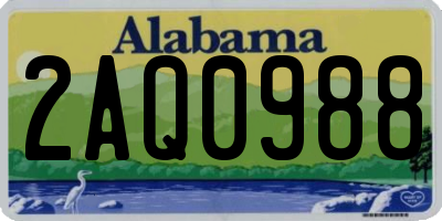 AL license plate 2AQ0988