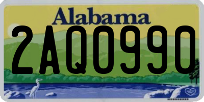 AL license plate 2AQ0990