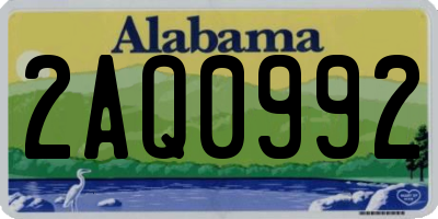 AL license plate 2AQ0992