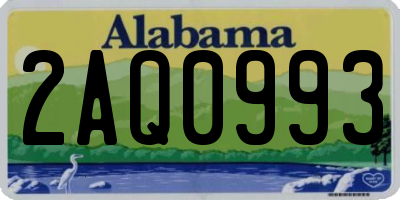 AL license plate 2AQ0993