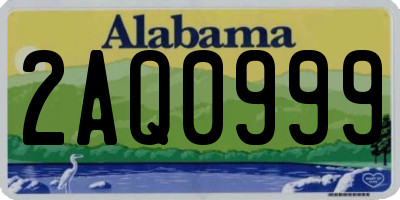 AL license plate 2AQ0999