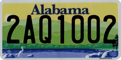 AL license plate 2AQ1002