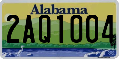 AL license plate 2AQ1004