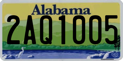 AL license plate 2AQ1005