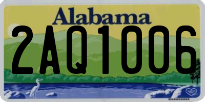 AL license plate 2AQ1006