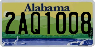 AL license plate 2AQ1008