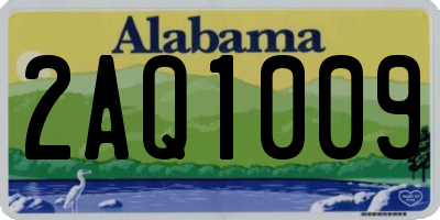 AL license plate 2AQ1009