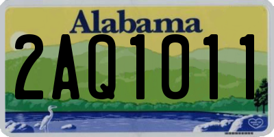 AL license plate 2AQ1011