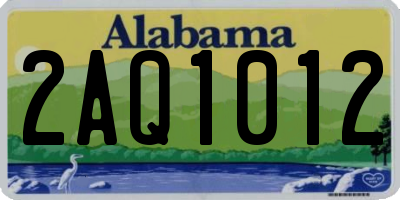AL license plate 2AQ1012