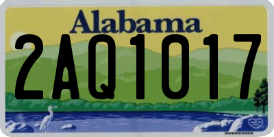 AL license plate 2AQ1017