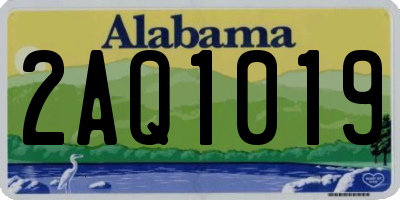 AL license plate 2AQ1019