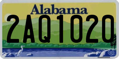 AL license plate 2AQ1020