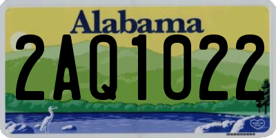 AL license plate 2AQ1022