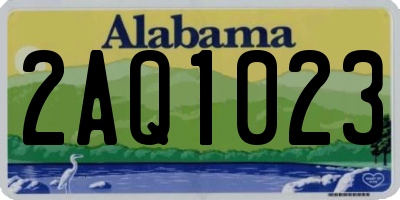 AL license plate 2AQ1023