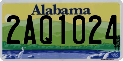 AL license plate 2AQ1024