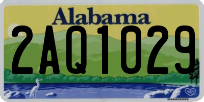 AL license plate 2AQ1029