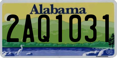 AL license plate 2AQ1031