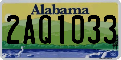 AL license plate 2AQ1033