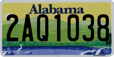 AL license plate 2AQ1038