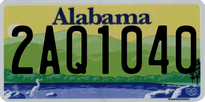 AL license plate 2AQ1040