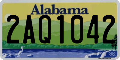 AL license plate 2AQ1042