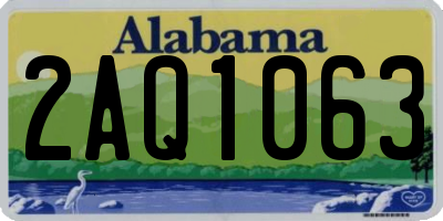 AL license plate 2AQ1063