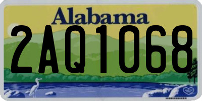 AL license plate 2AQ1068