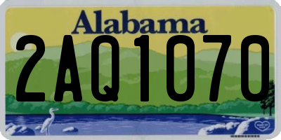 AL license plate 2AQ1070