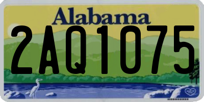 AL license plate 2AQ1075