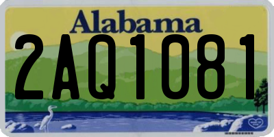 AL license plate 2AQ1081