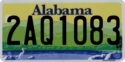 AL license plate 2AQ1083