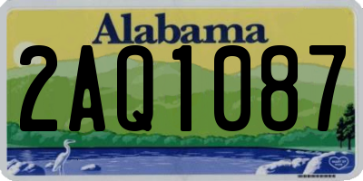 AL license plate 2AQ1087