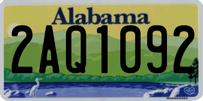 AL license plate 2AQ1092