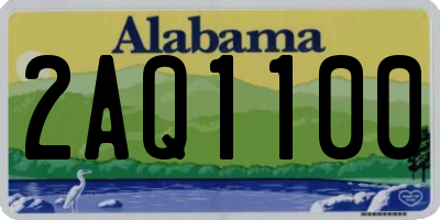 AL license plate 2AQ1100