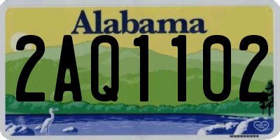 AL license plate 2AQ1102