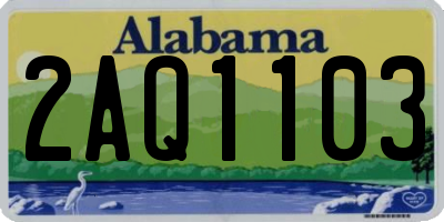 AL license plate 2AQ1103
