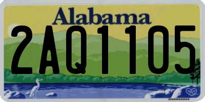 AL license plate 2AQ1105