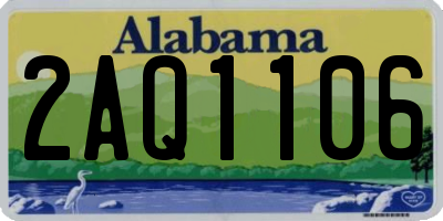 AL license plate 2AQ1106
