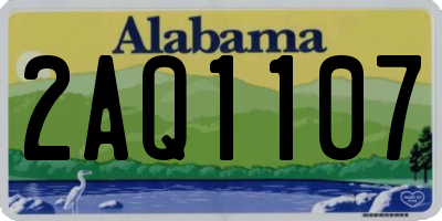 AL license plate 2AQ1107