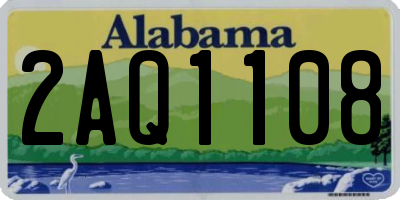 AL license plate 2AQ1108