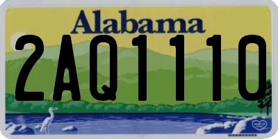AL license plate 2AQ1110