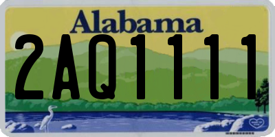 AL license plate 2AQ1111