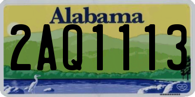 AL license plate 2AQ1113
