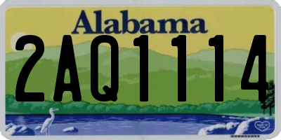 AL license plate 2AQ1114
