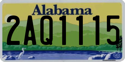 AL license plate 2AQ1115